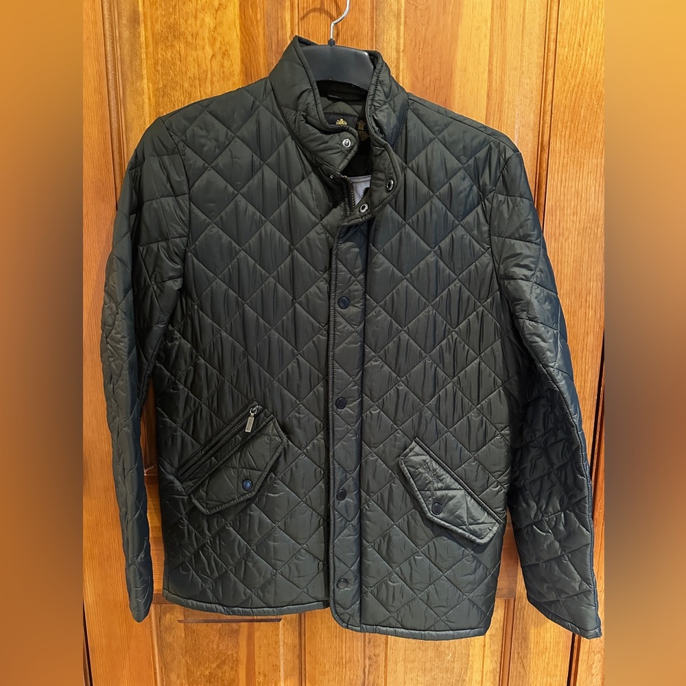 Barbour Flyweight Chelsea Dark Green Quilted Jacket in Medium